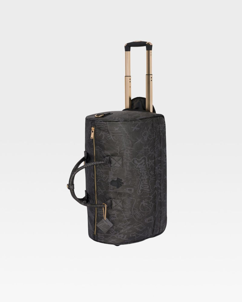 Graffiti Tombstone Roller Duffle Set in Black