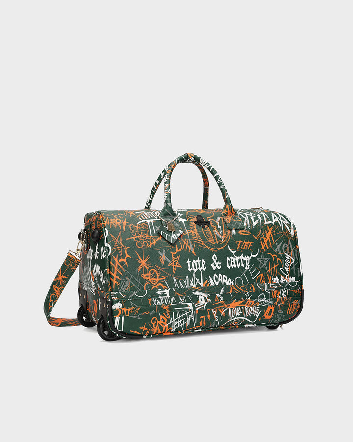Street Traveler Rolling Duffle in Emerald Green