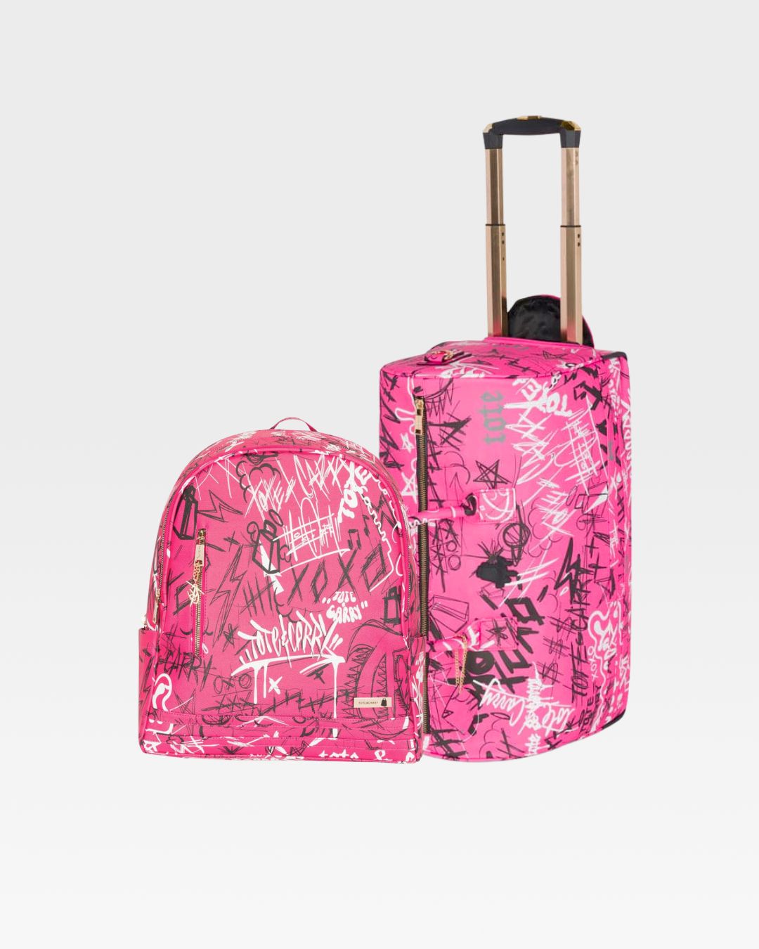 Street Traveler Rolling Duffle Set in Baby Pink