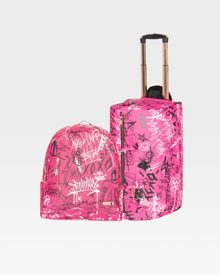 Street Traveler Rolling Duffle Set in Baby Pink