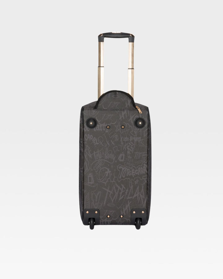 Graffiti Tombstone Roller Duffle Set in Black