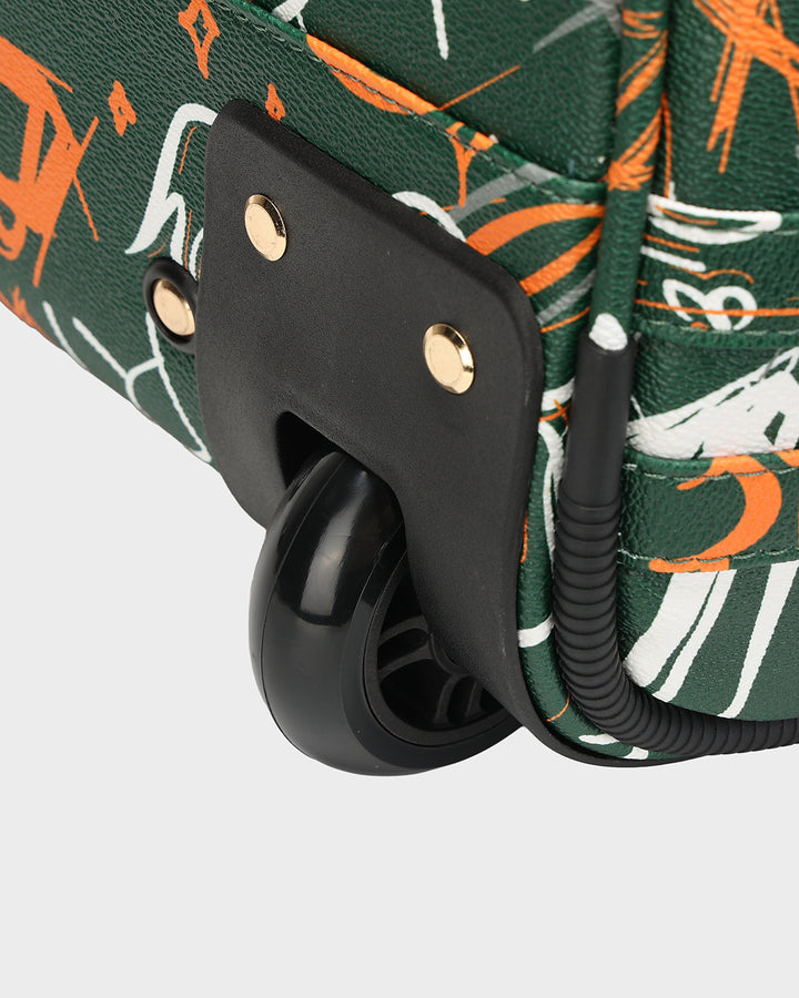 Street Traveler Rolling Duffle Set in Emerald Green