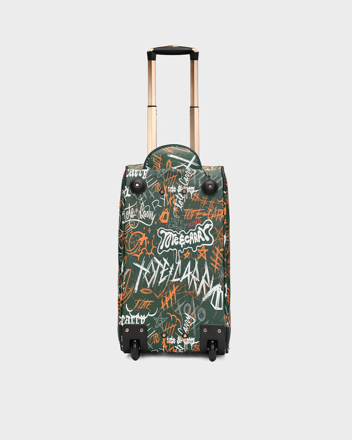 Street Traveler Rolling Duffle Set in Emerald Green