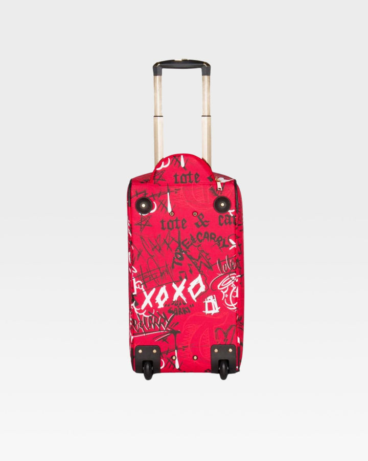 Graffiti Tombstone Roller Duffle Set in Red