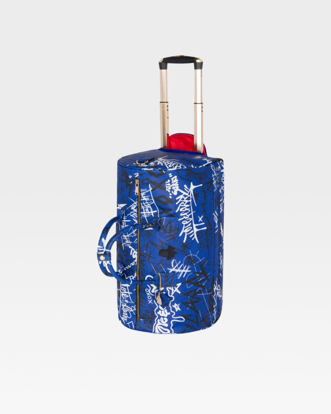 Graffiti Tombstone Roller Duffle Set in Royal Blue
