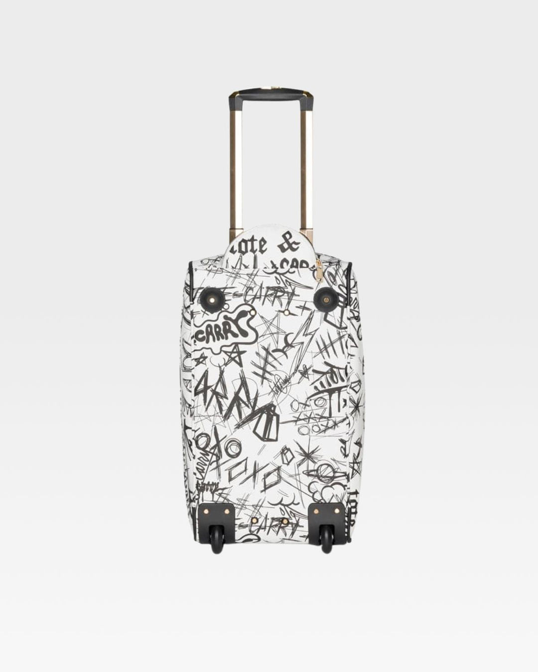 Graffiti Rolling Duffle Bag White