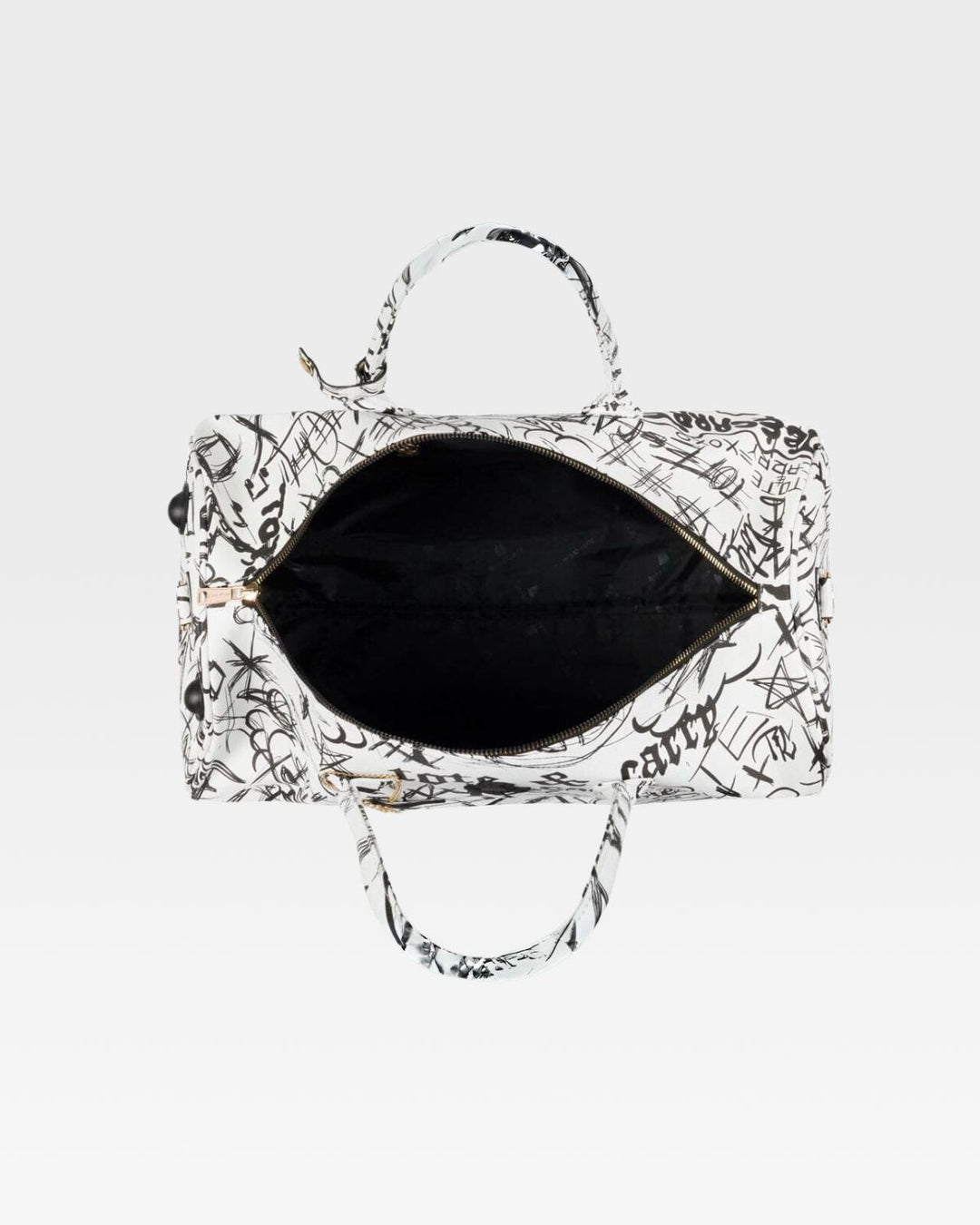 Graffiti Rolling Duffle Bag White