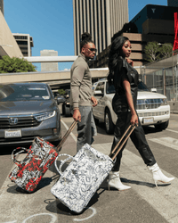 Street Traveler Rolling Duffle Set in White