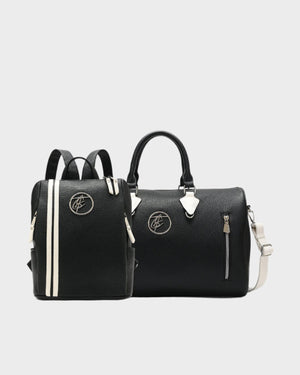 Striped Transit Travel Set in Black
