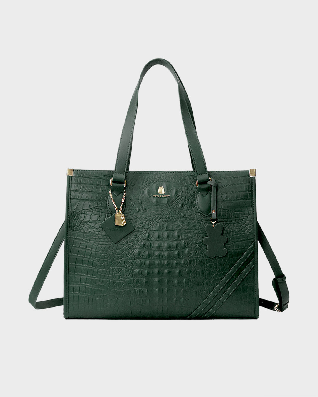 Teddy Bear Key chain in Emerald Green