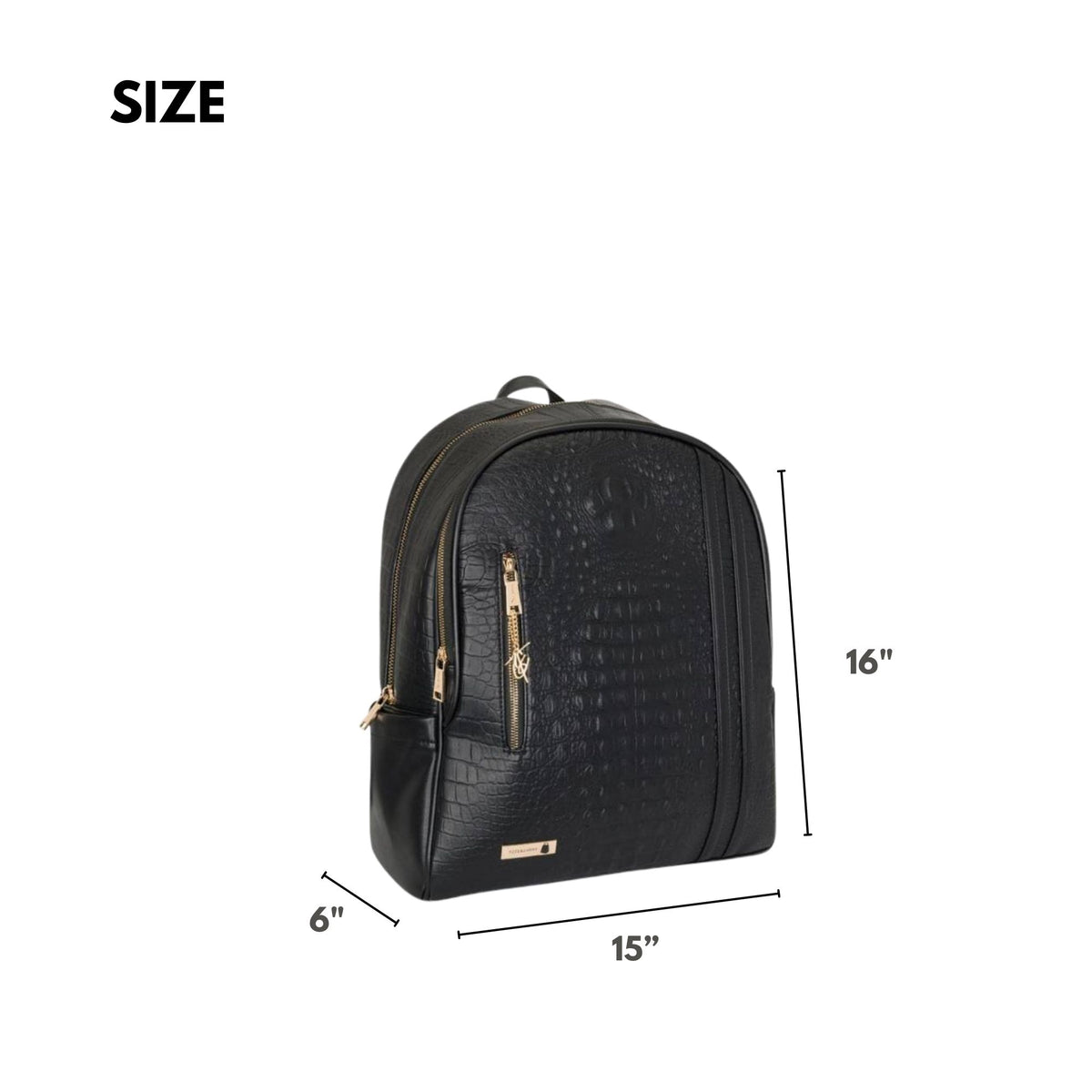 Tote&Carry Classic Traveler Backpack in Black — size, 16 x 15 x 6 inches