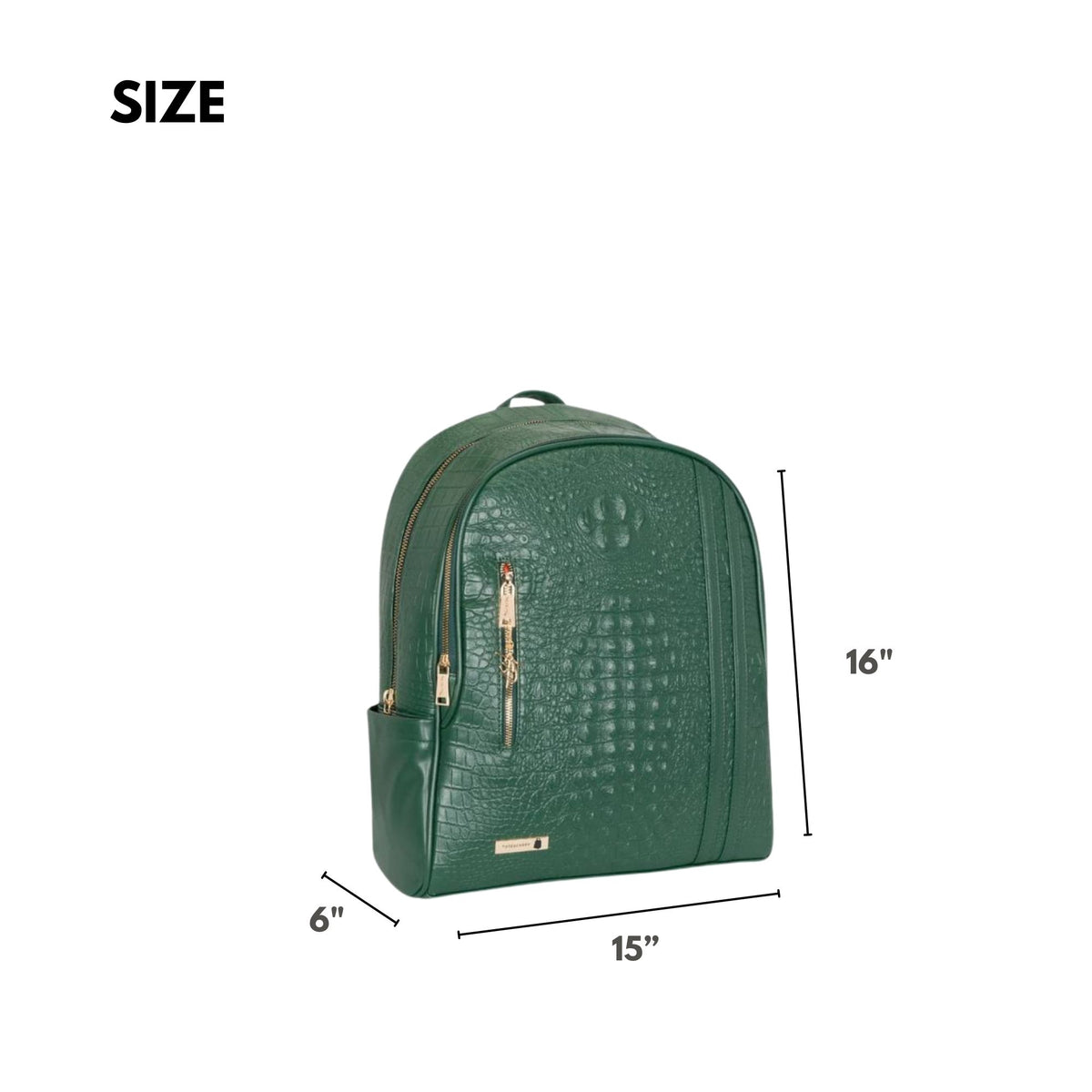 Tote&Carry Classic Traveler Backpack in Emerald Green — size, 16 x 15 x 6 inches