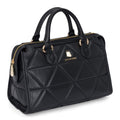 Triangle Black Quilted Purse