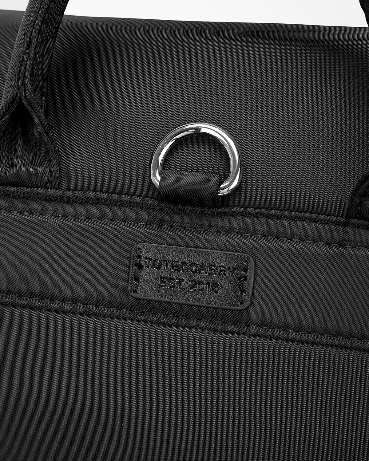 Turk Laptop Backpack in Onyx Black