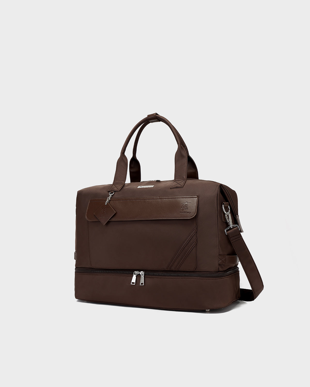 Vantage Weekender Duffle Bag in Chocolate Brown