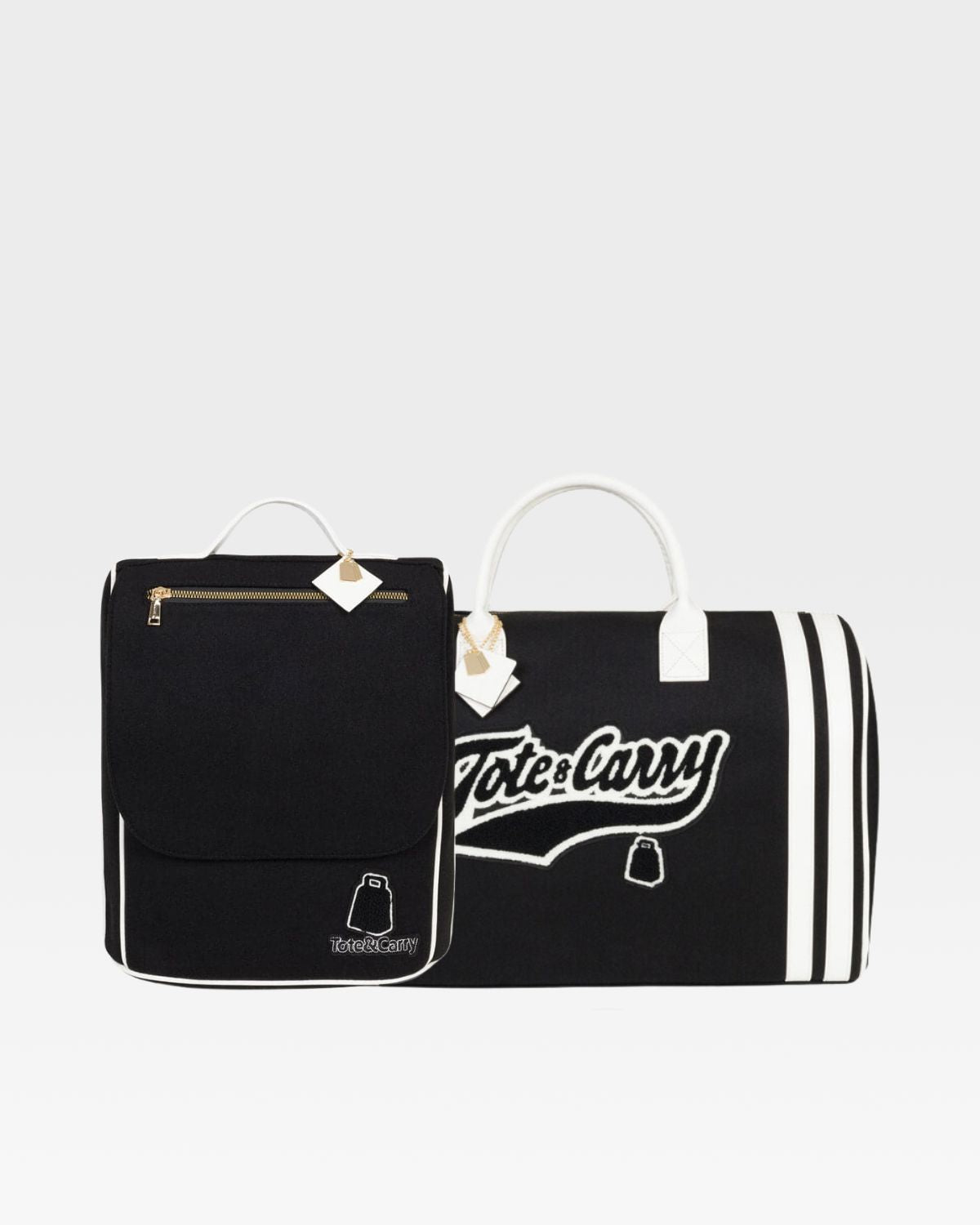 Varsity Travel Set in Black