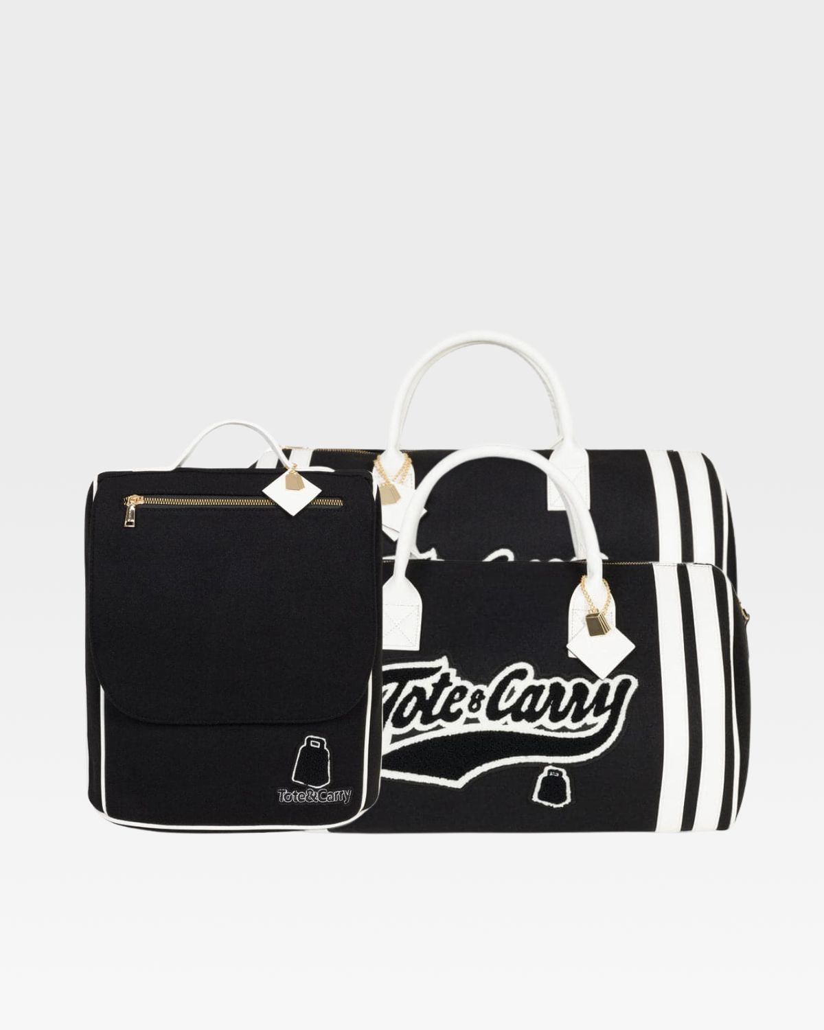 Varsity Travel Set in Black