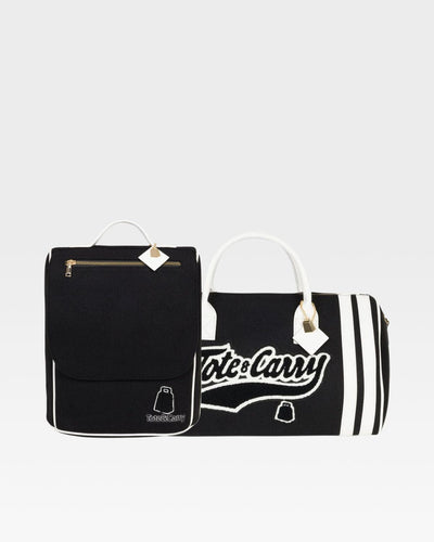 Varsity Travel Set in Black