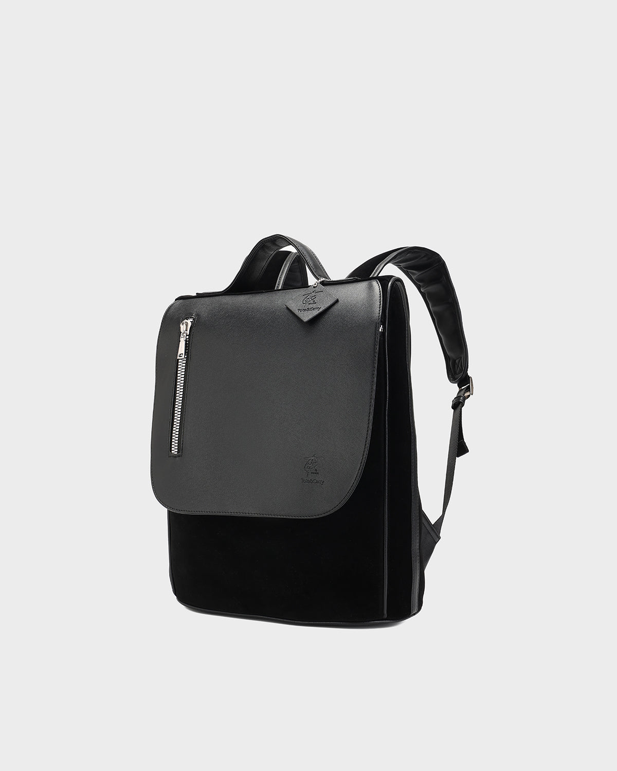 Velour Backpack in Black
