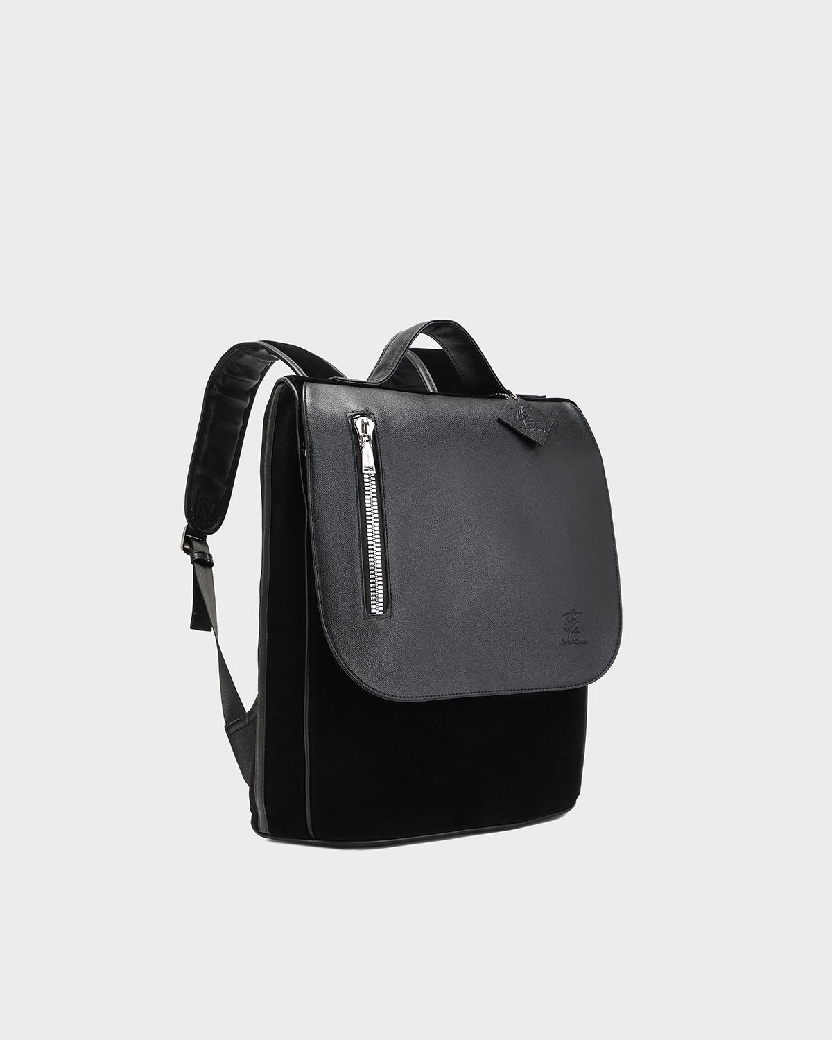 Velour Backpack in Black