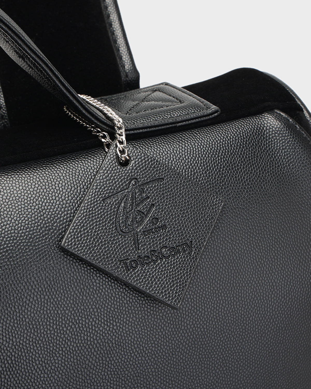 Velour Backpack in Black