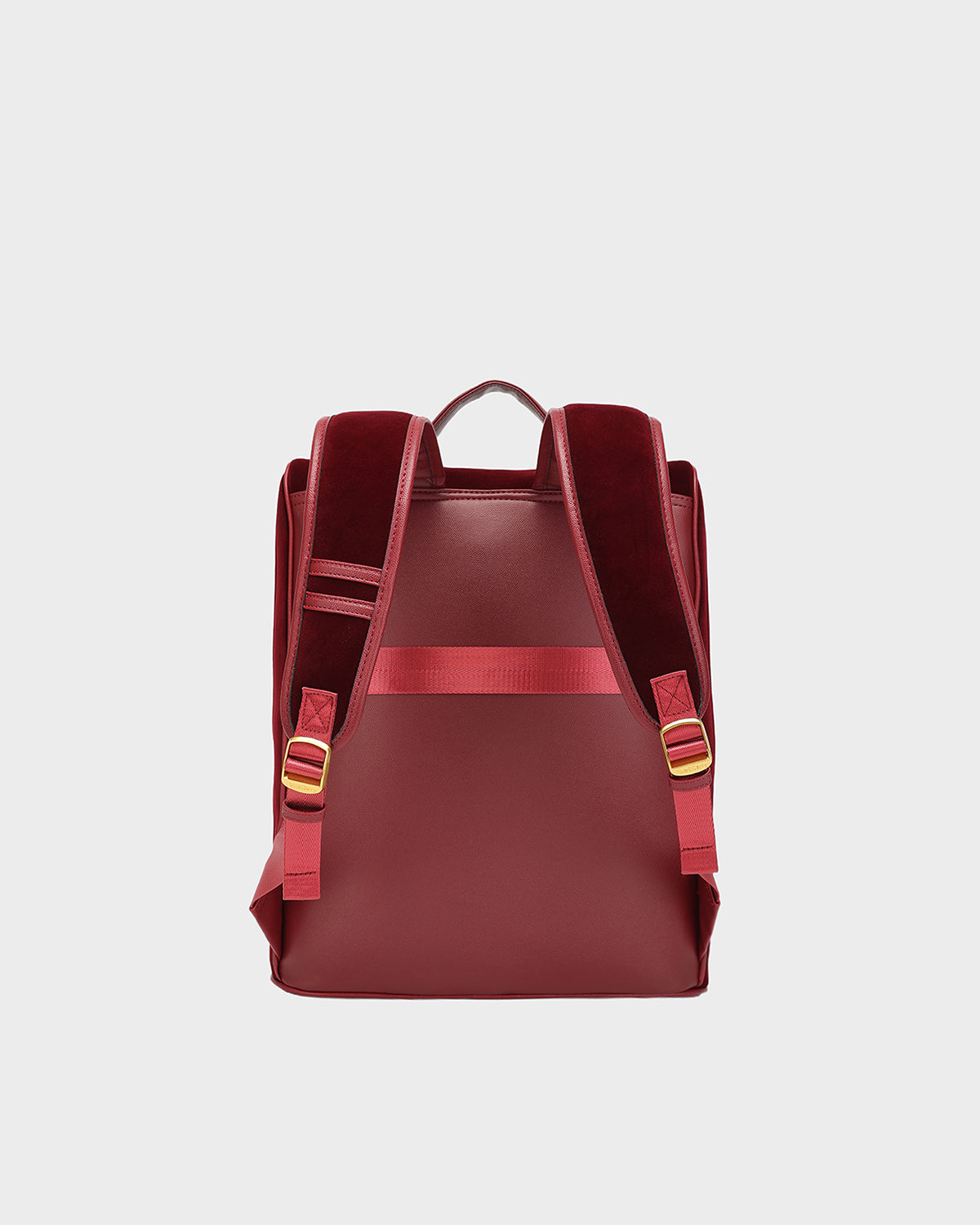 Velour Backpack in Burgundy