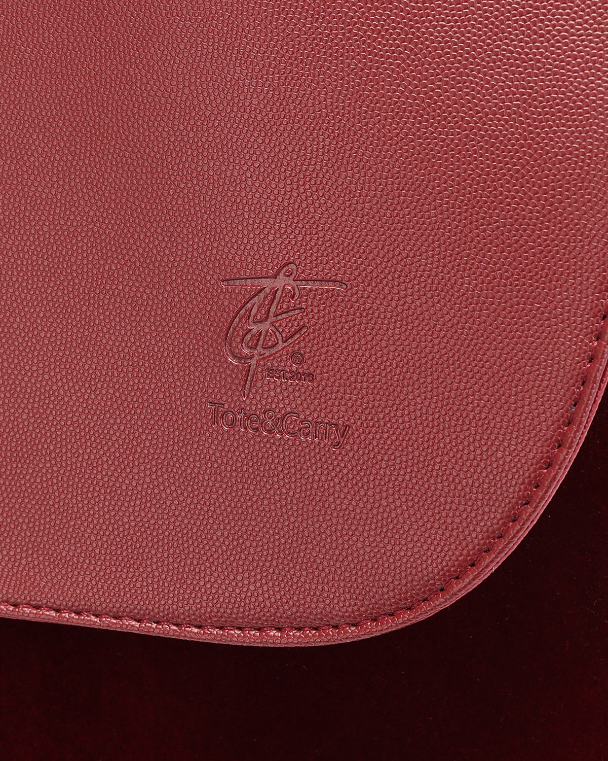 Velour Backpack in Burgundy