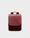 Velour Backpack in Burgundy