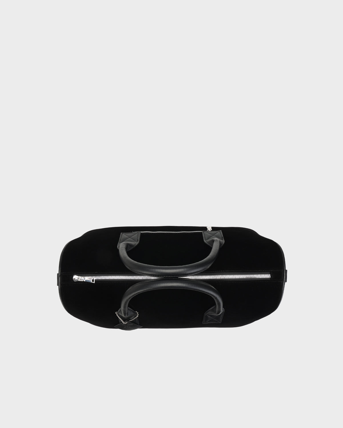 Velour Duffle Bag in Black