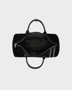 Velour Rolling Duffle Bag in Black