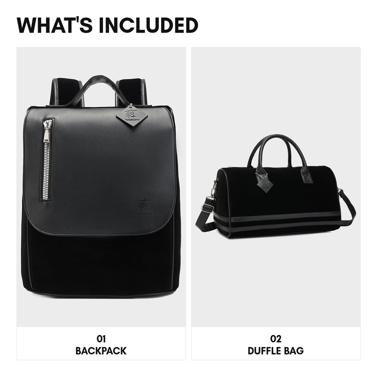 Velvet Luxe Travel Set in Black - what's included