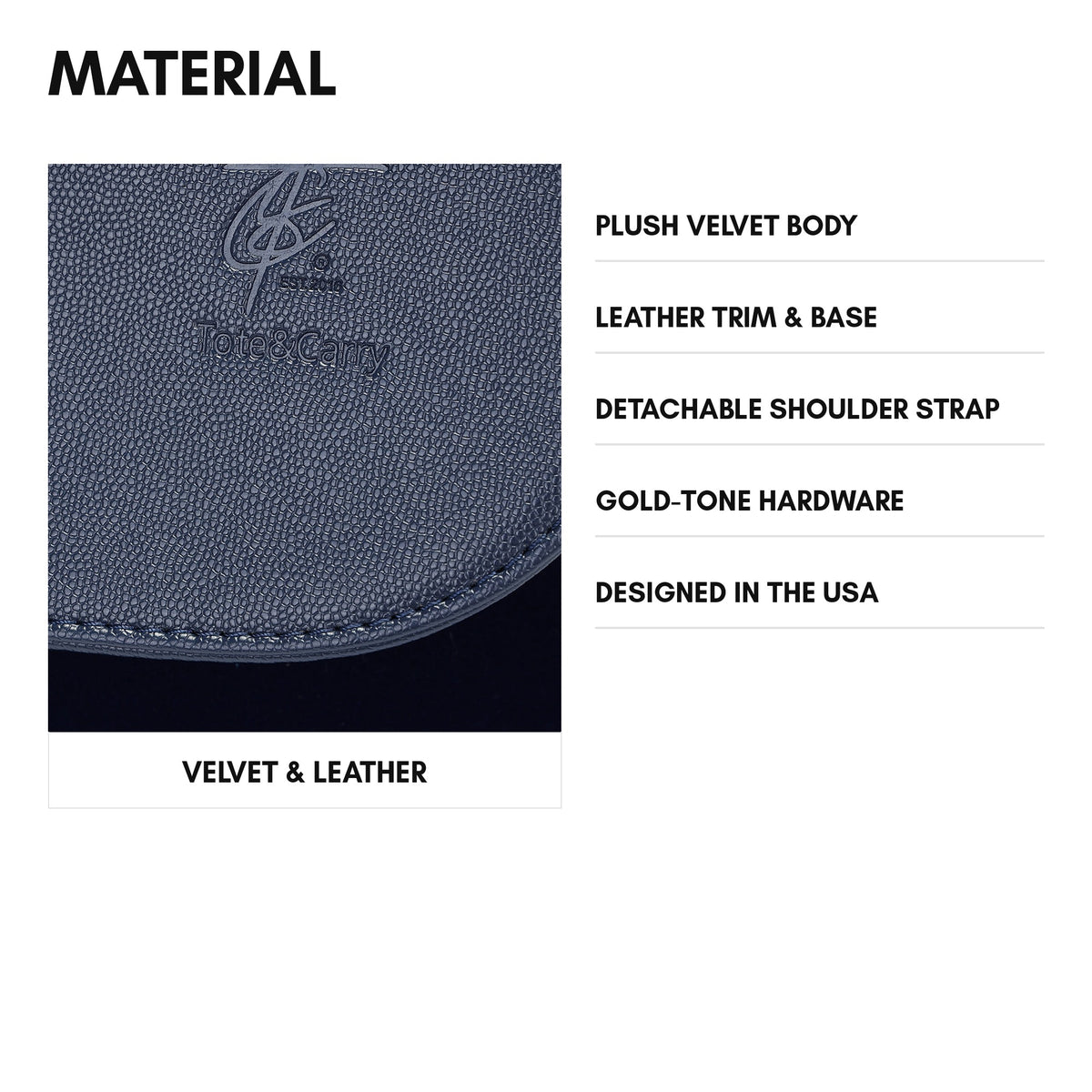 Velvet Luxe Travel Set in Royal Blue - material