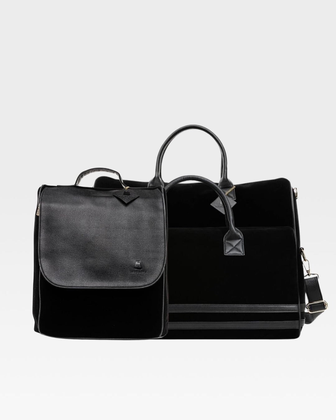 Velvet Luxe Travel Set in Black