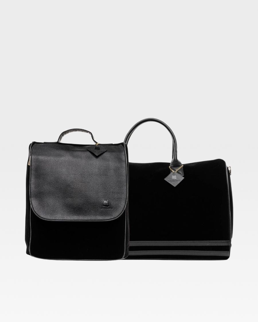 Velvet Travel Set in Black