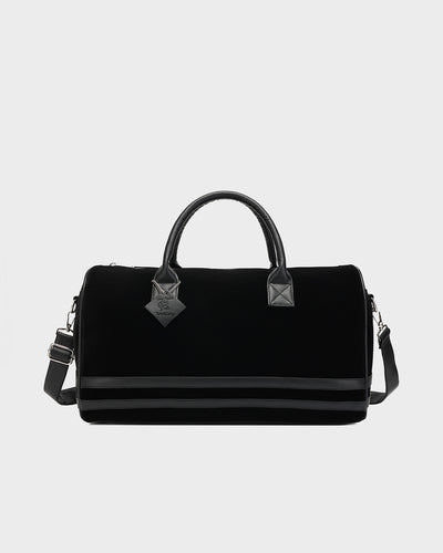 Velour Duffle Bag in Black V2