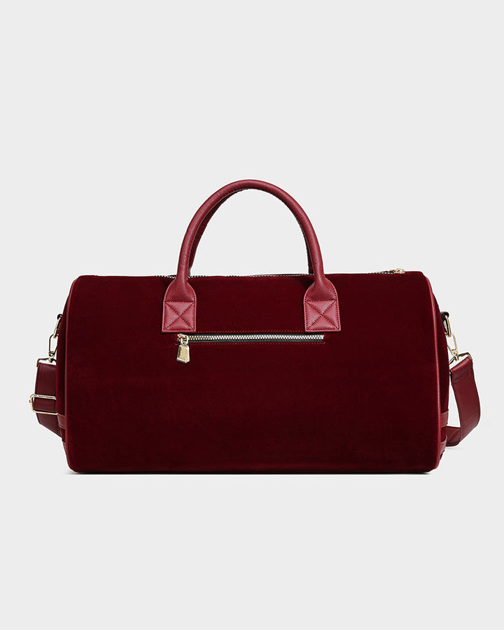 Velvet Travel Set in Burgundy