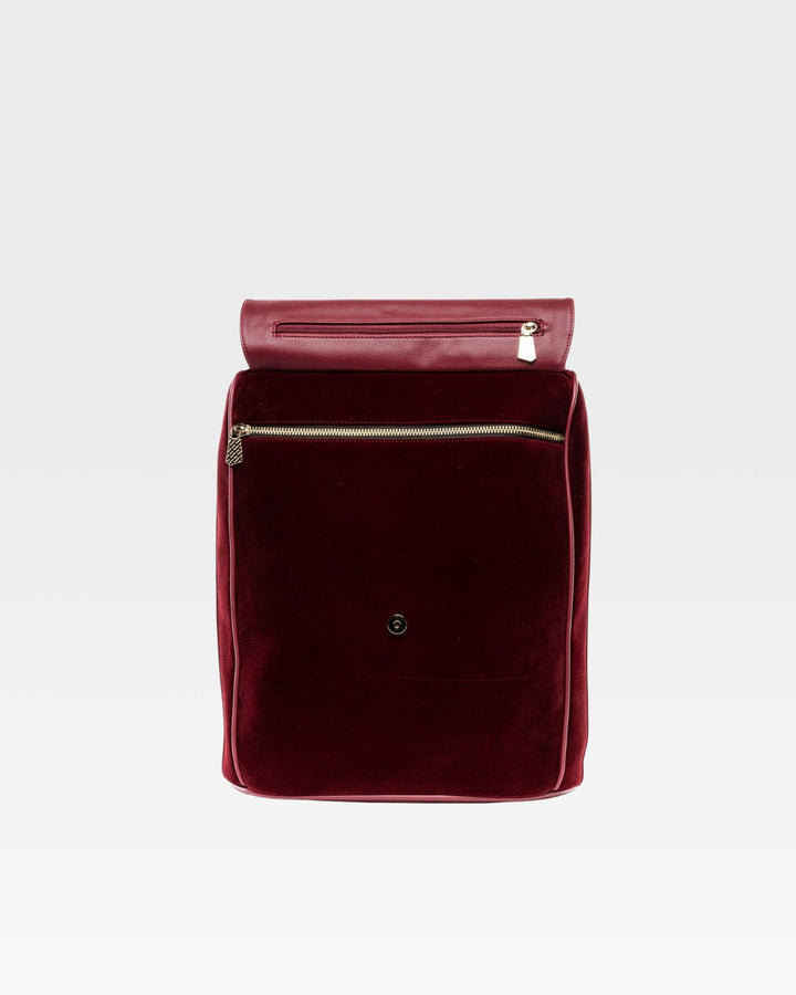 Velvet Travel Set in Burgundy