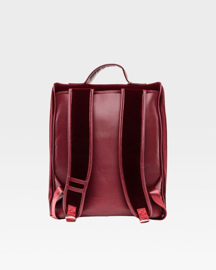 Velvet Travel Set in Burgundy