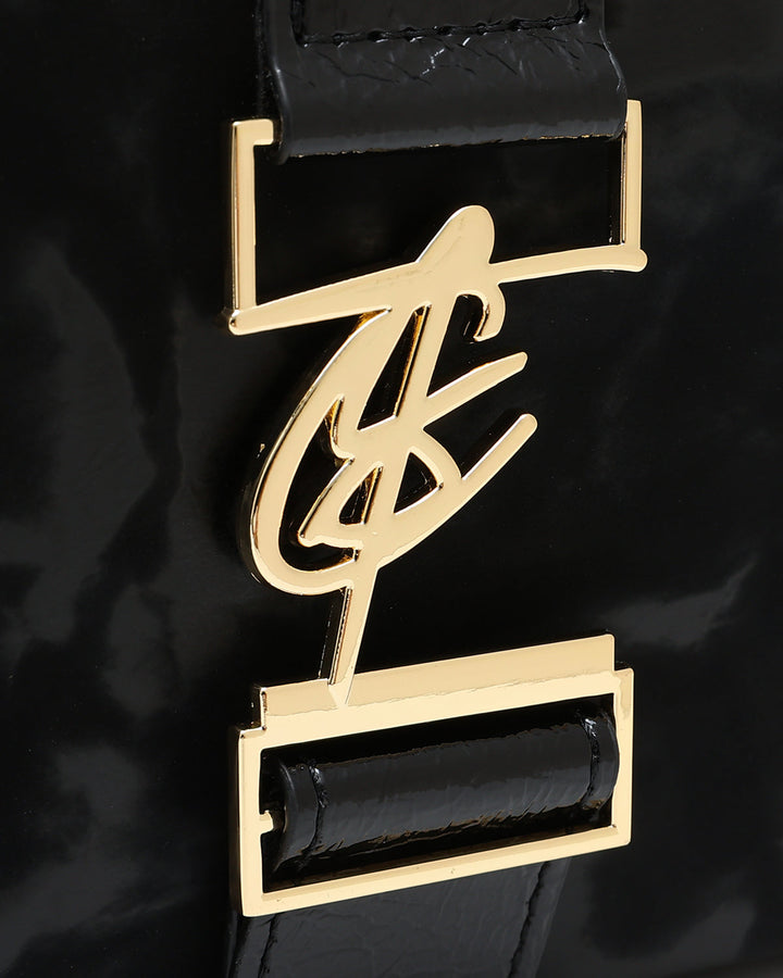 Velvet Messenger Bag in Black