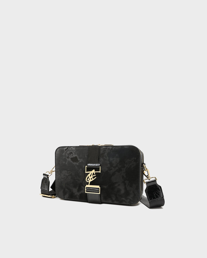 Velvet Messenger Bag in Black