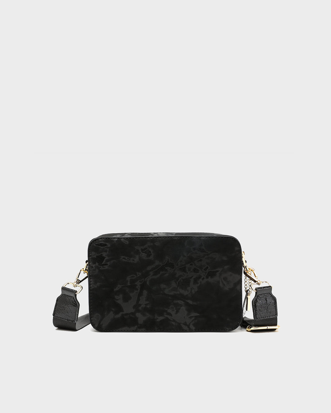 Velvet Messenger Bag in Black