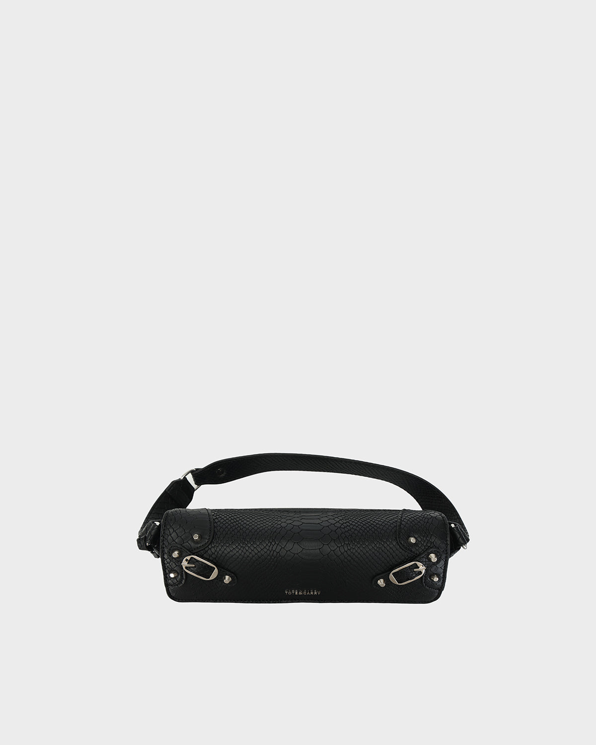 Vixen Croc Pochette in Black