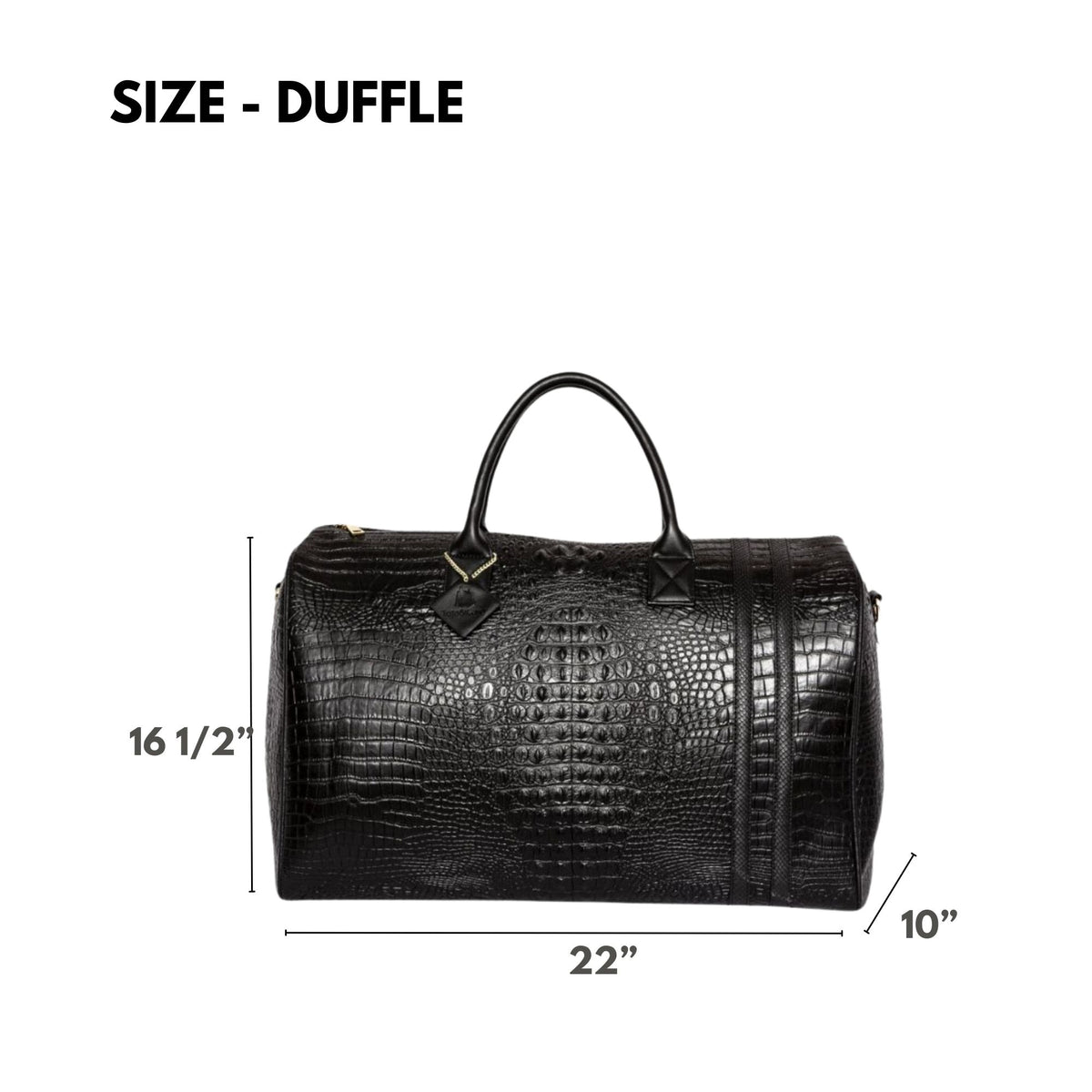 Tote&Carry Classic Weekender Travel Set in Black — duffle size, 22 x 16.5 x 10 inches