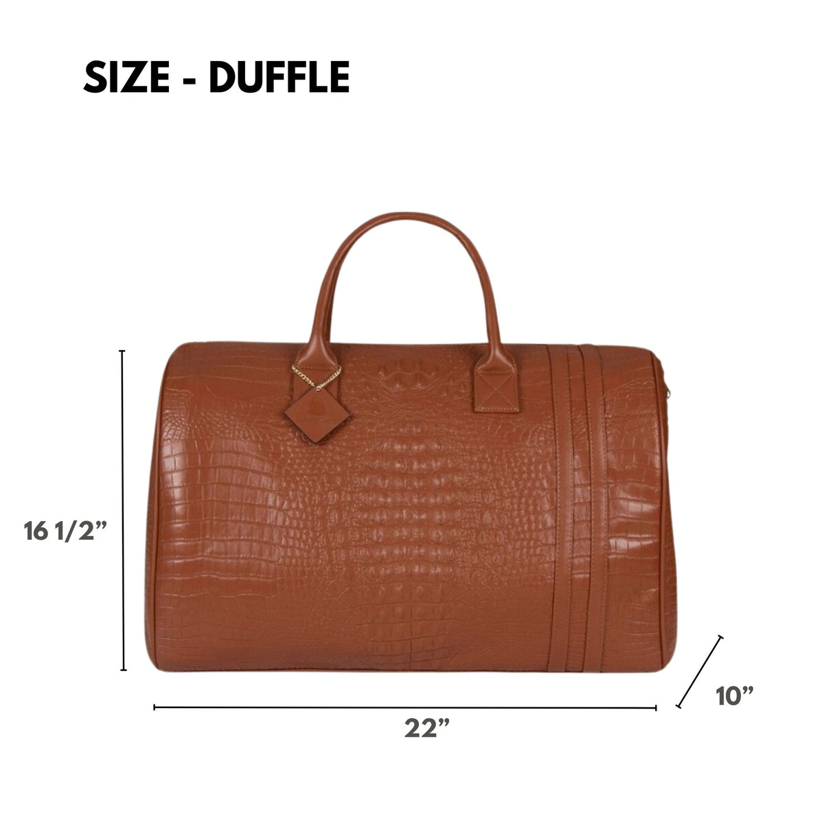Tote&Carry Classic Weekender Travel Set in Caramel — duffle size, 22 x 16.5 x 10 inches