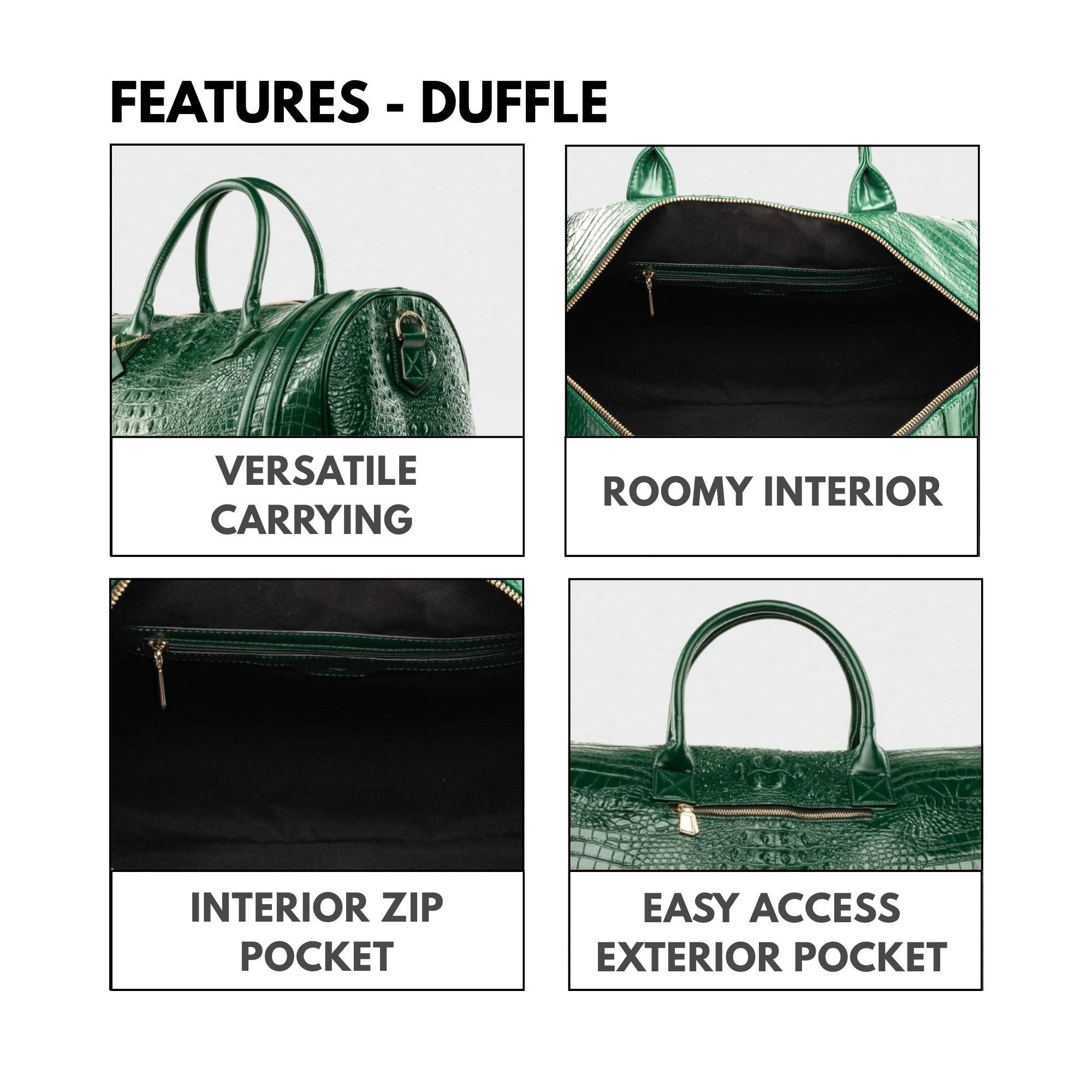Classic Weekender Travel Set in Emerald Green – Tote&Carry
