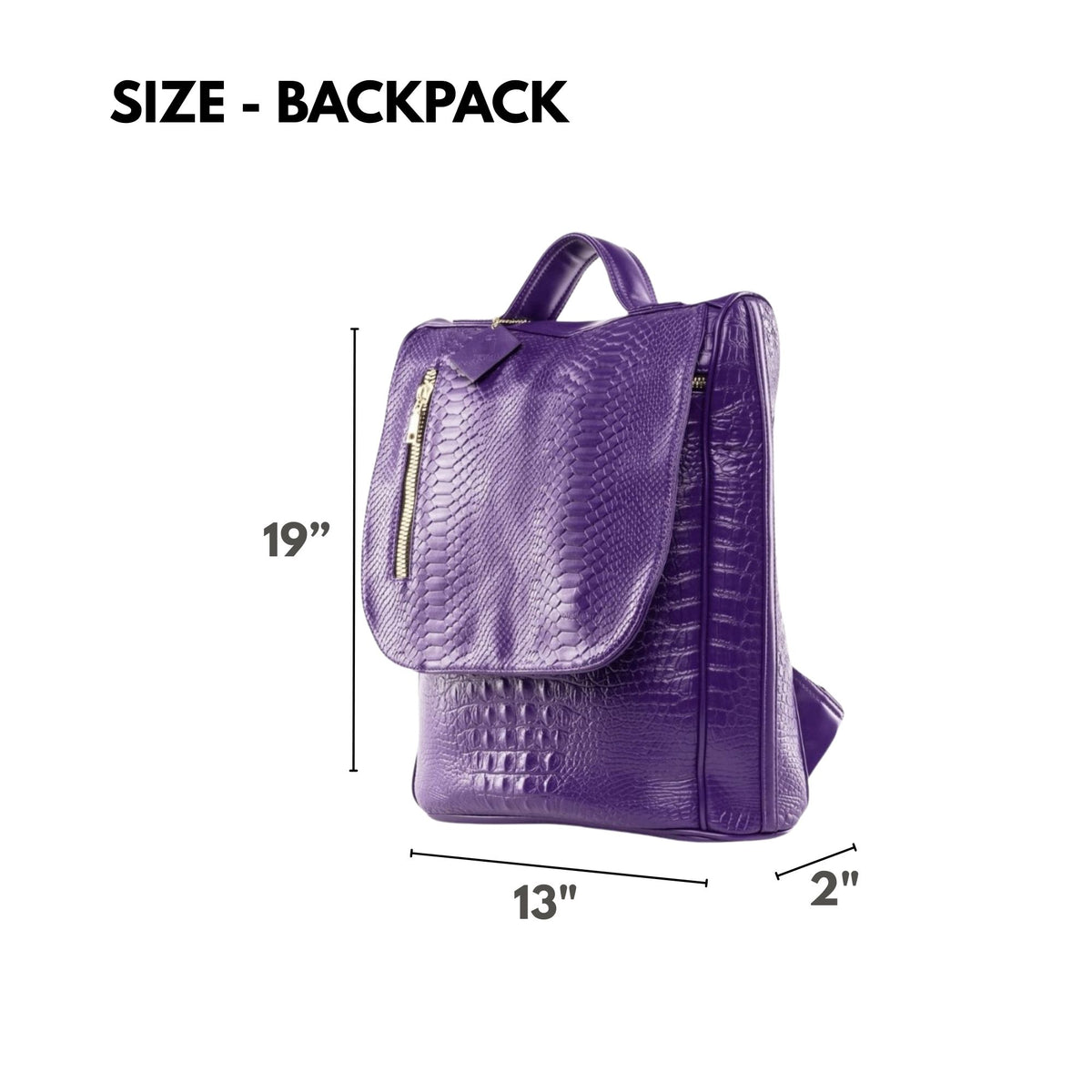 Tote&Carry Classic Weekender Travel Set in Purple — backpack size, 19 x 13 x 2 inches