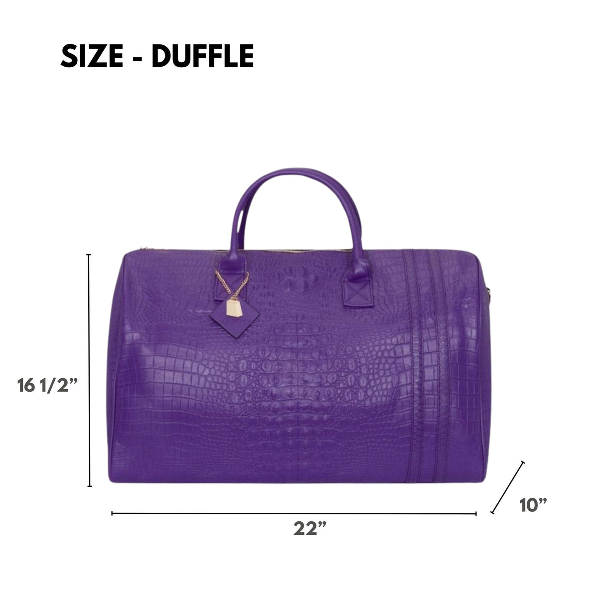 Tote&Carry Classic Weekender Travel Set in Purple — duffle size, 22 x 16.5 x 10 inches