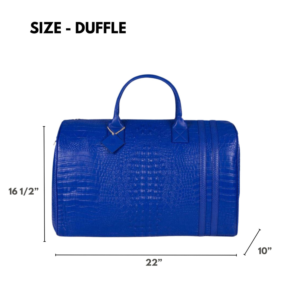 Tote&Carry Classic Weekender Travel Set in Royal Blue — duffle size, 22 x 16.5 x 10 inches