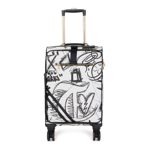 White Graffiti Suitcase