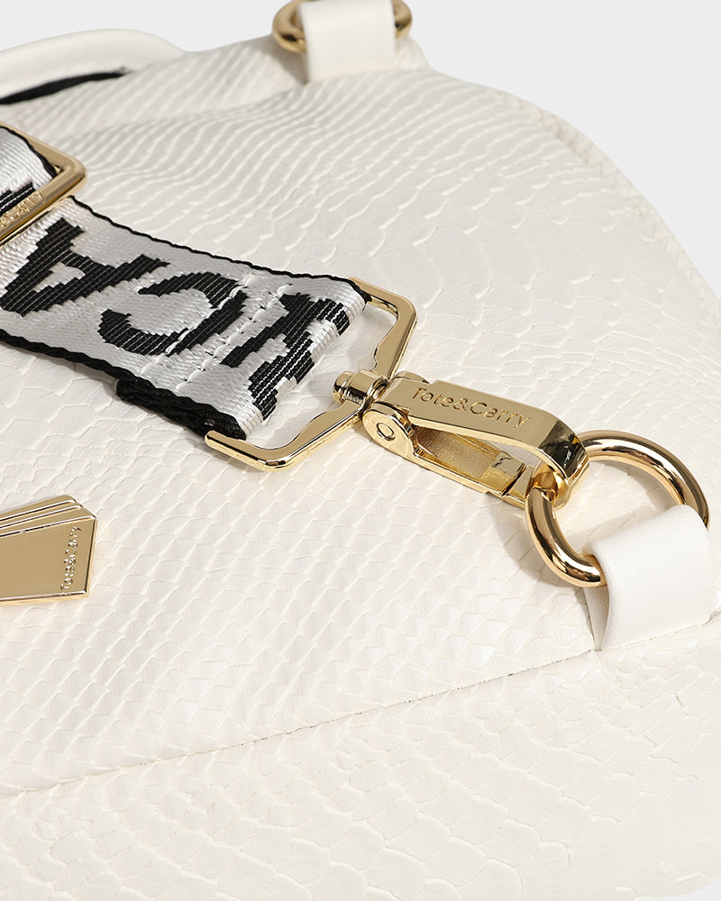 Apollo 1 Tear Drop Crossbody Bag in White